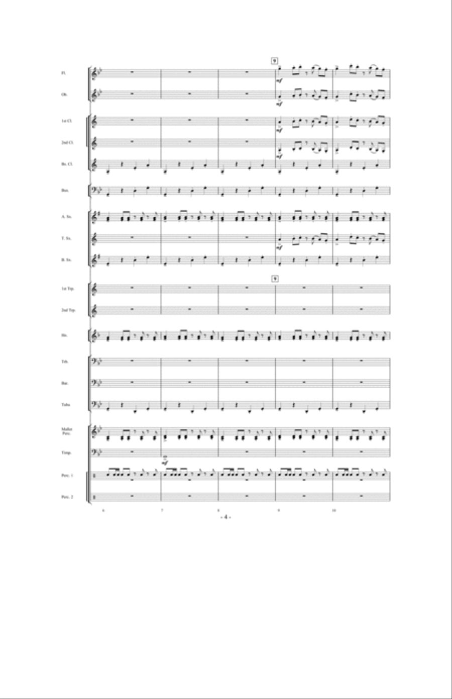Danza Del Fuego Danza Del Fuego Concert Band scores gallery preview page 3