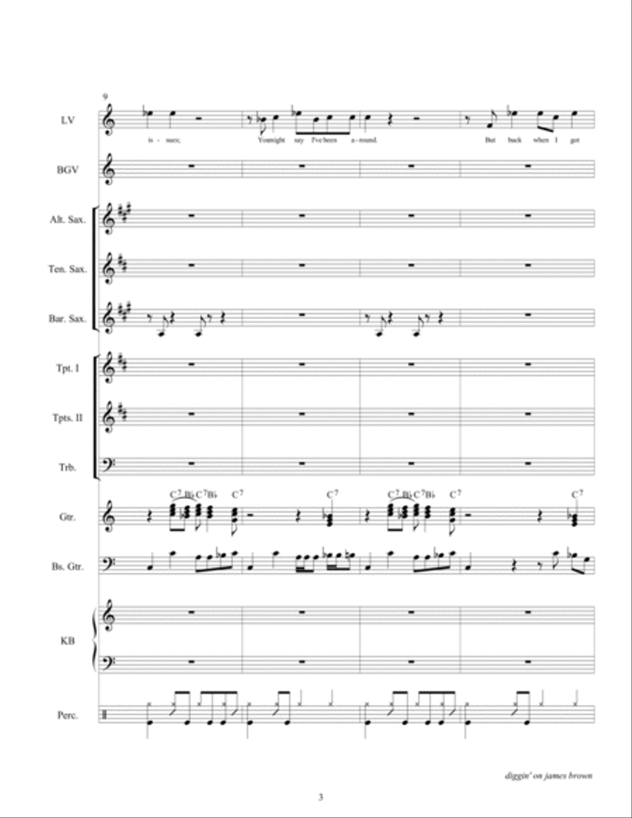 Diggin' On James Brown Tenor Saxophone scores gallery preview page 5