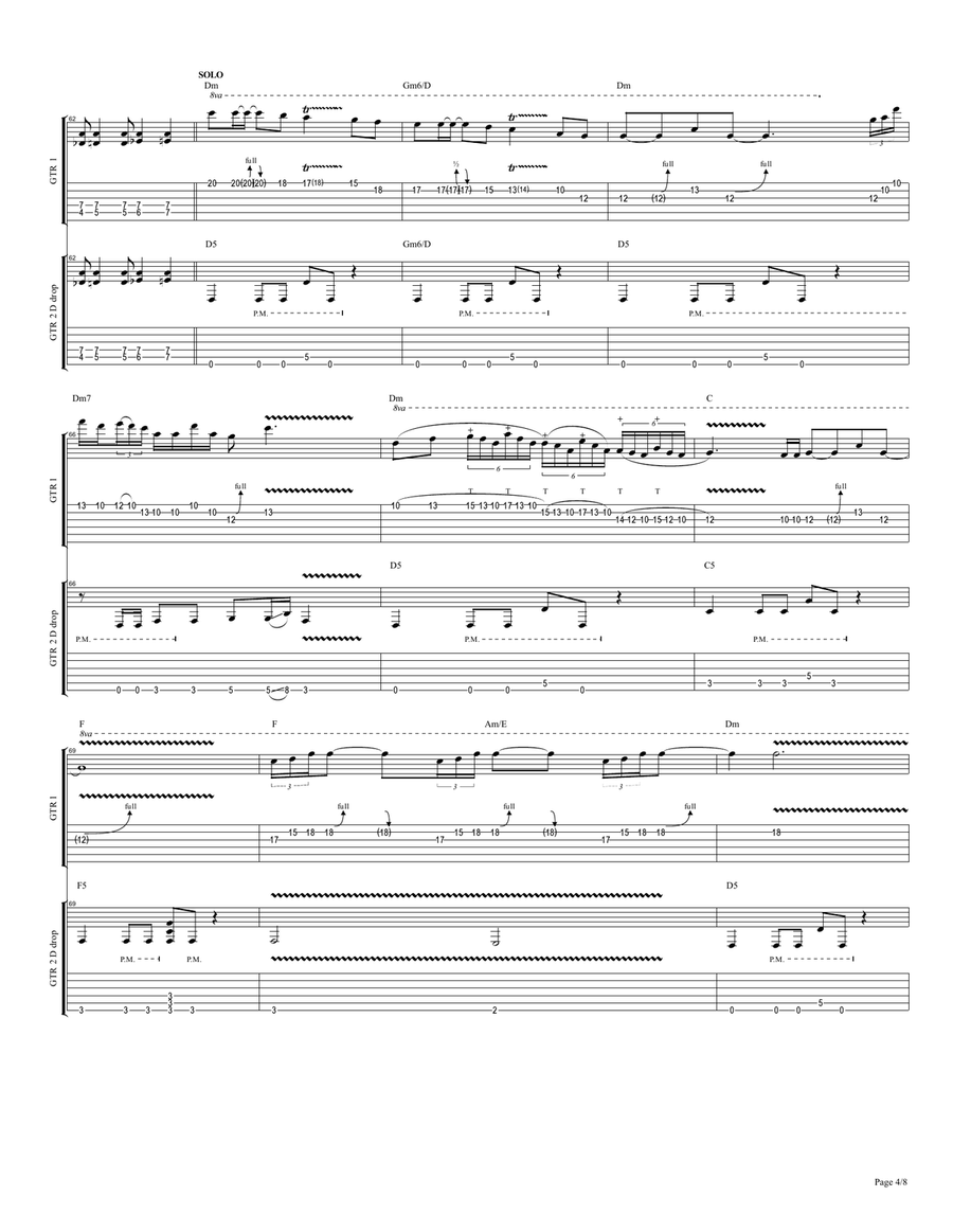 SRESHTA - SHTURCITE Cover by SLAVE FULL SCORE- Среща - Щурците Кавър партитура/таблатура: Acoustic Guitar scores gallery preview page 5