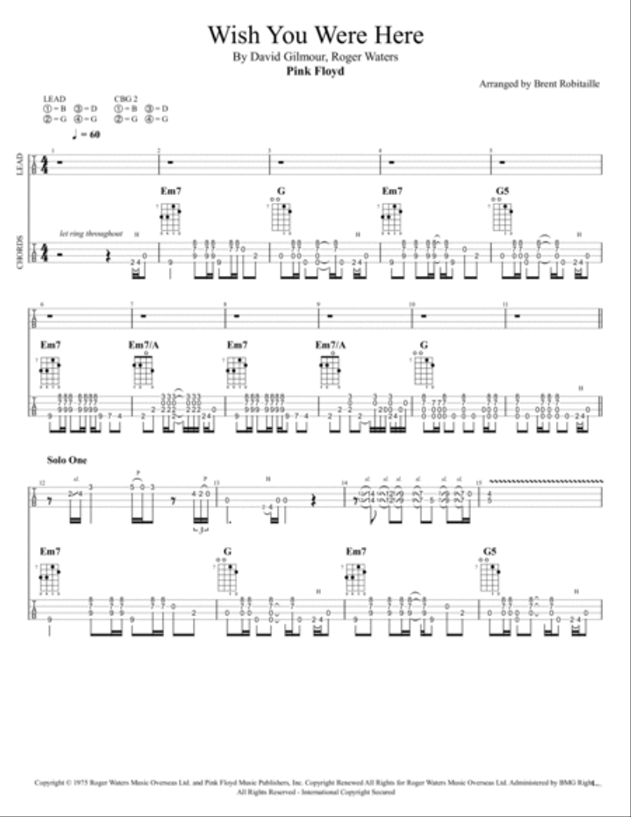 Wish You Were Here Guitar Solo scores gallery preview page 2
