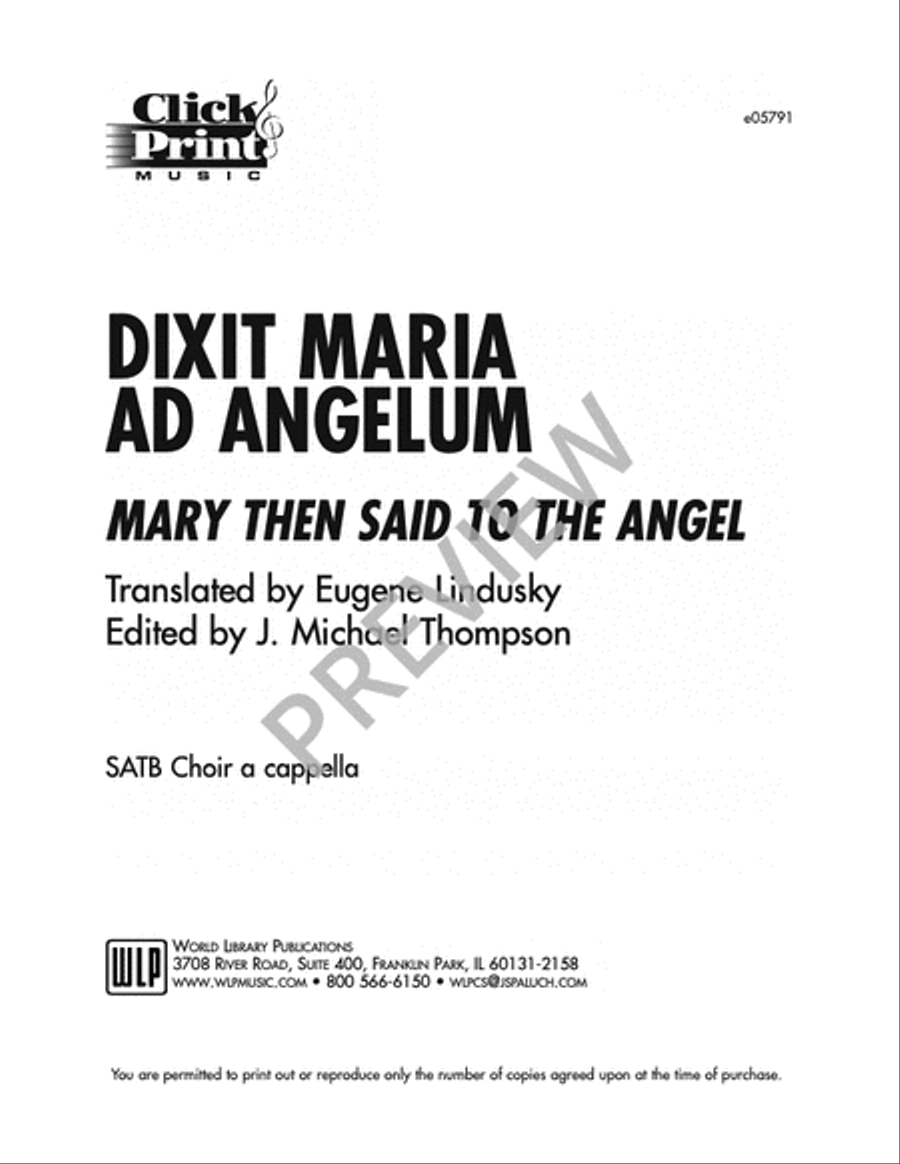Dixit Maria ad Angelum 4-Part scores gallery preview page 4