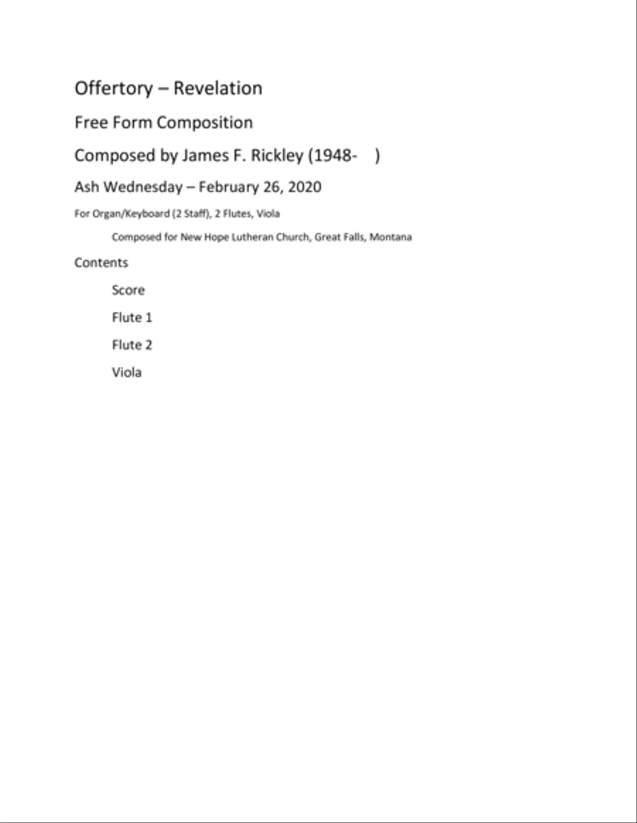 Revelation Small Ensemble scores gallery preview page 1