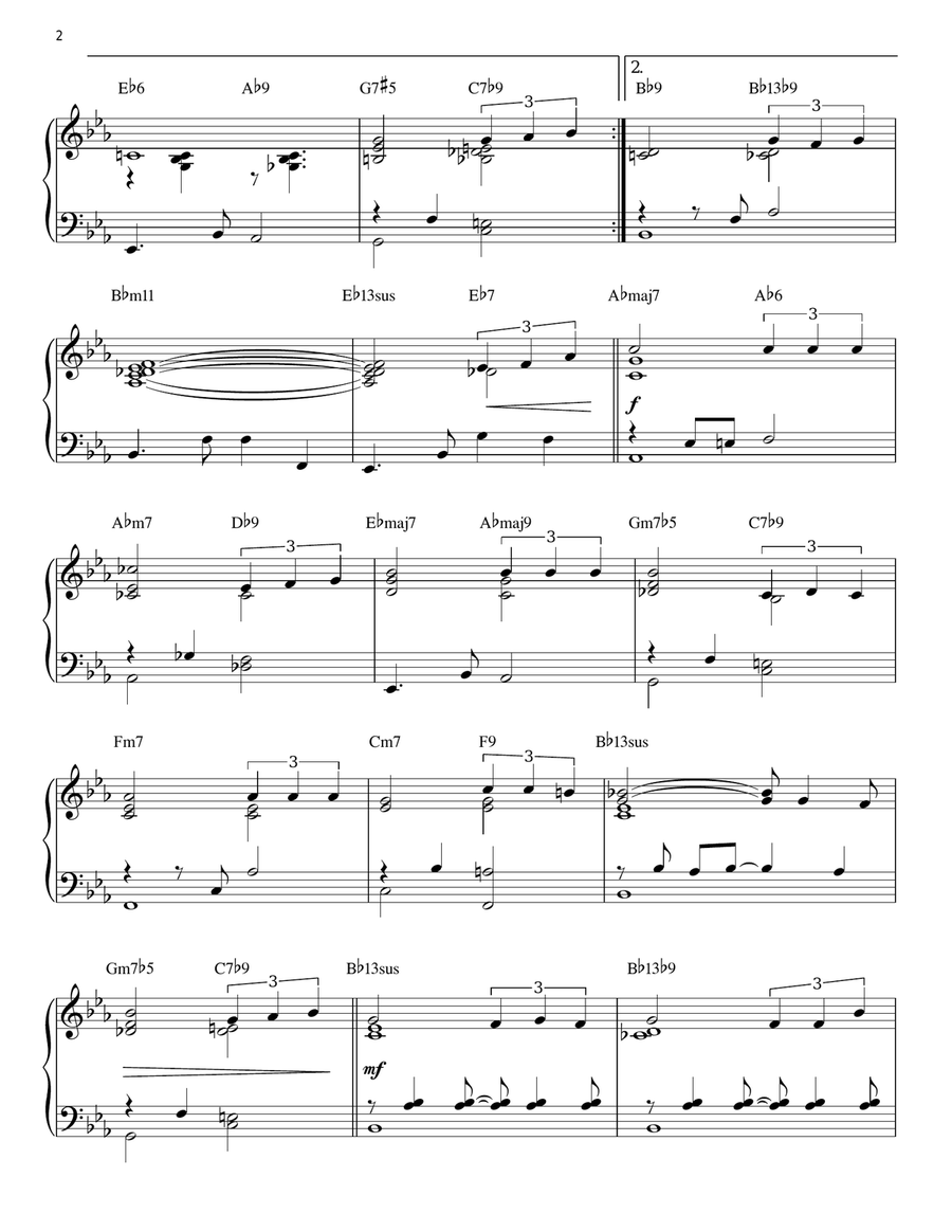 I Wish You Love [Jazz version] (arr. Brent Edstrom) Piano Solo scores gallery preview page 2