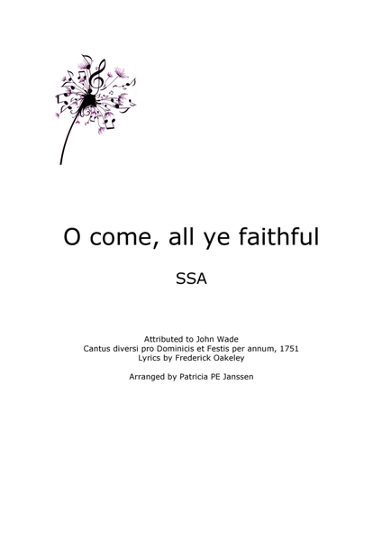 O come, all ye faithful (SSA) image number null