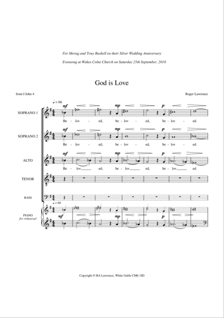 God is Love God is Love Choir scores gallery preview page 2