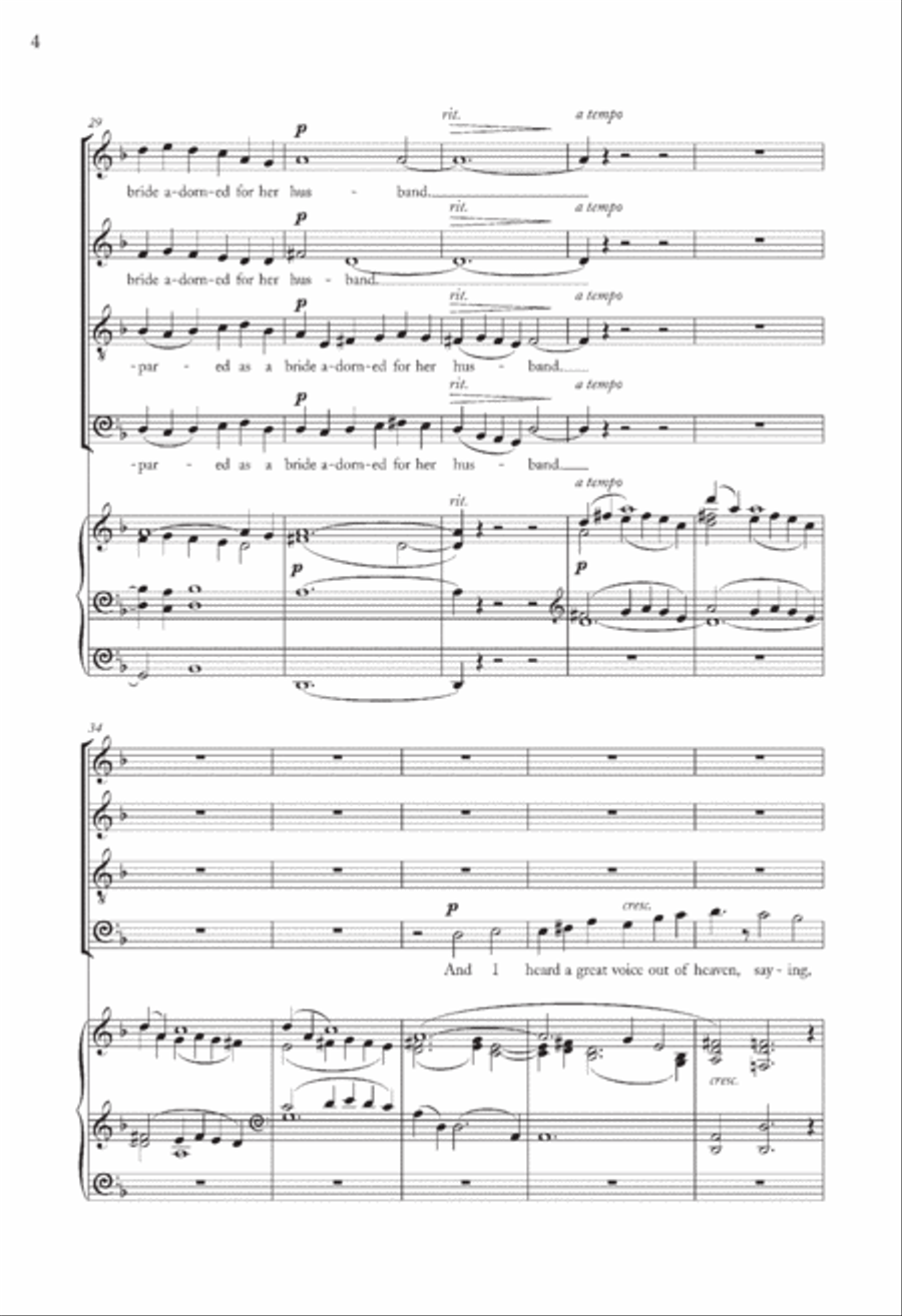 And I Saw A New Heaven 4-Part scores gallery preview page 4