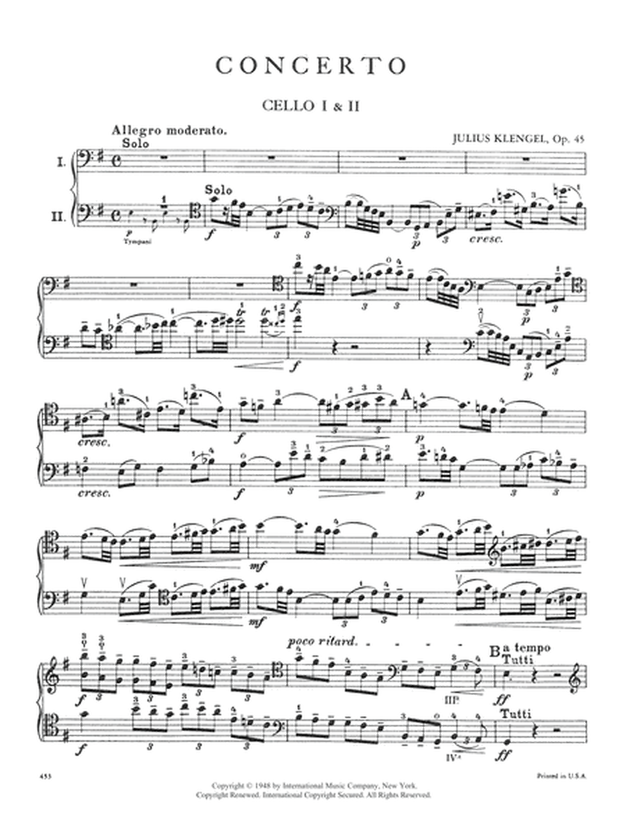 Concerto In E Minor, Opus 45