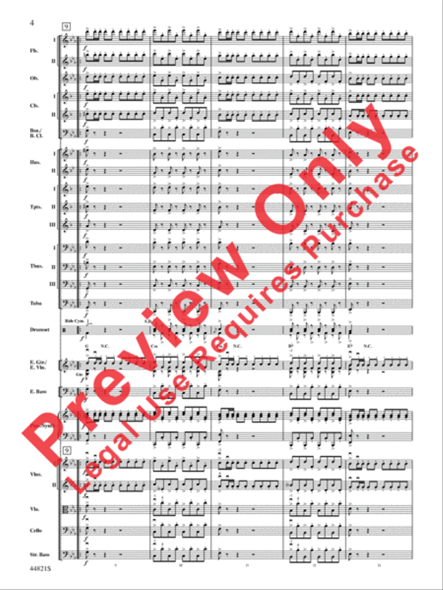 Dreams of Fireflies (On a Christmas Night) Full Orchestra scores gallery preview page 5