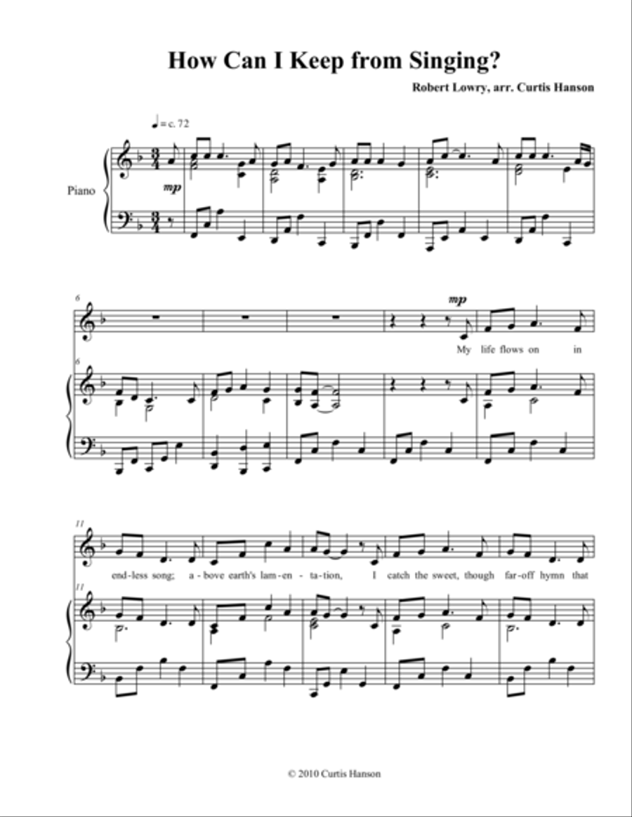 How Can I Keep from Singing? Voice Solo scores gallery preview page 1