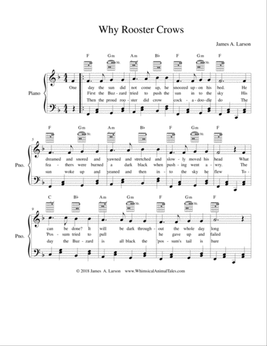 Why Rooster Crows Voice scores gallery preview page 2