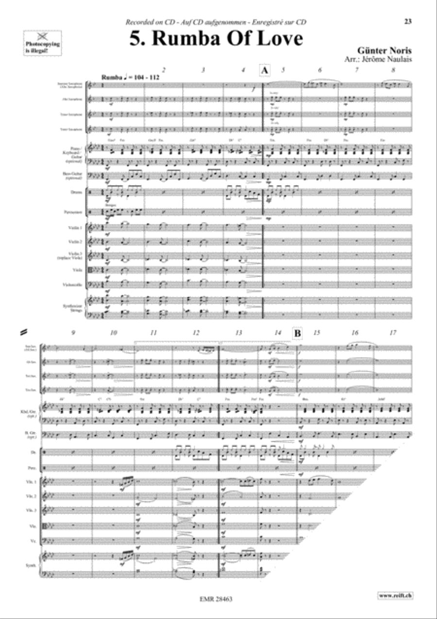 Let's Dance Volume 4 Saxophone Ensemble scores gallery preview page 7