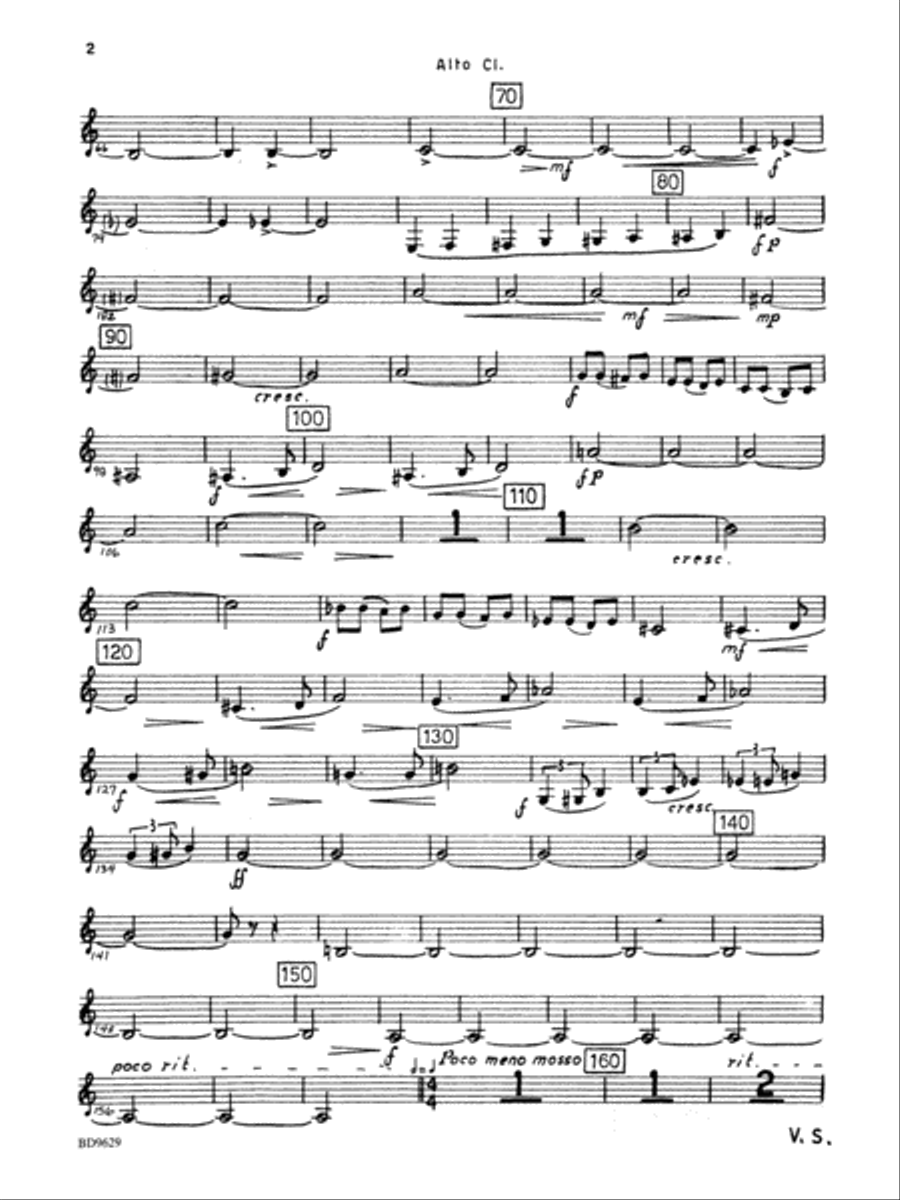 Fantasia for Band: E-flat Alto Clarinet Concert Band scores gallery preview page 2