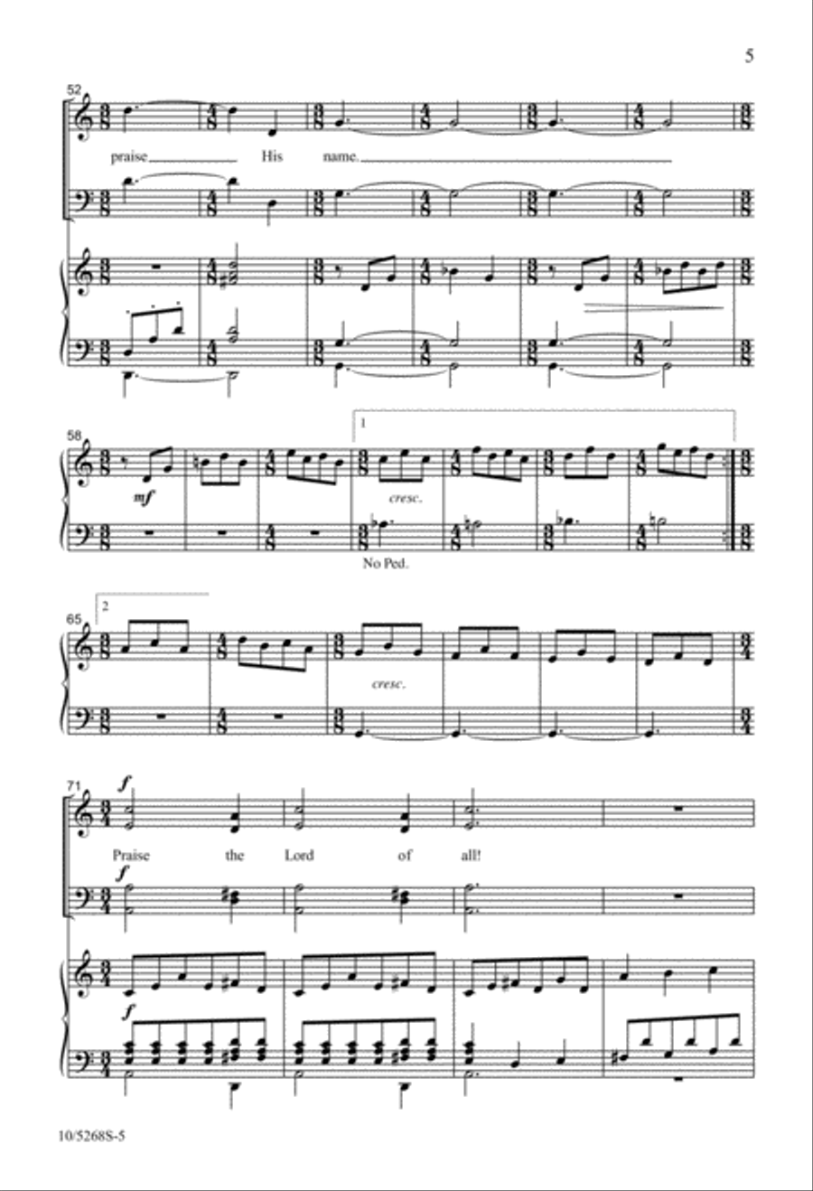 Praise Hymn 4-Part scores gallery preview page 5