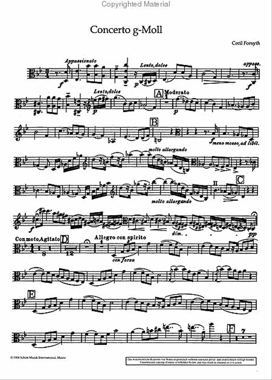 Concerto G Minor Concerto G Minor Viola scores gallery preview page 4