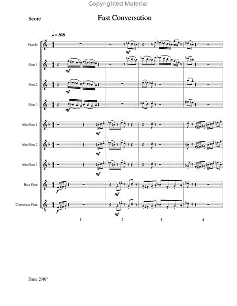 Conversations Flute Choir scores gallery preview page 5