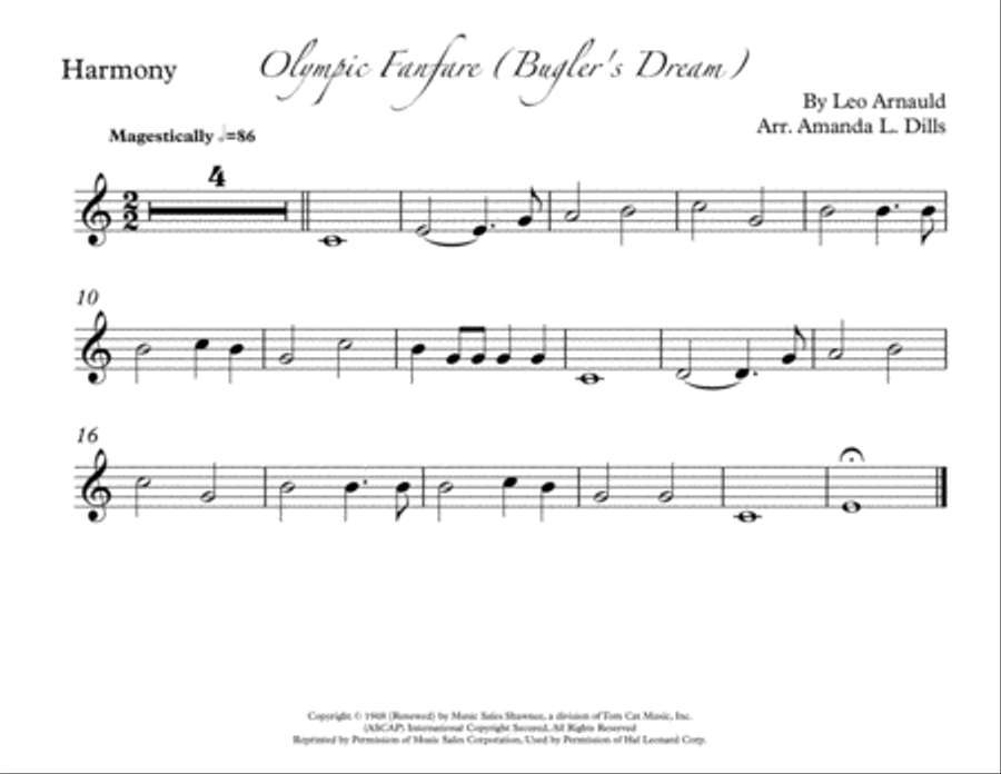 Bugler's Dream (Olympic Fanfare) Large Ensemble scores gallery preview page 4