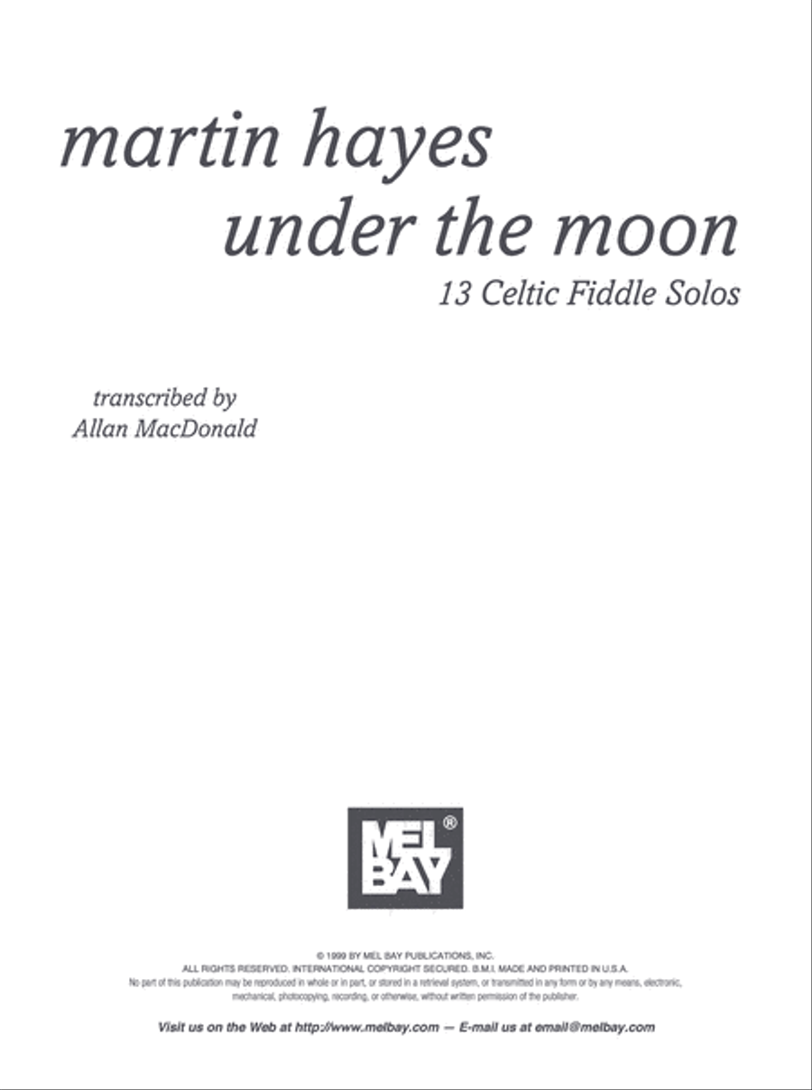 Martin Hayes - Under the Moon Violin scores gallery preview page 2