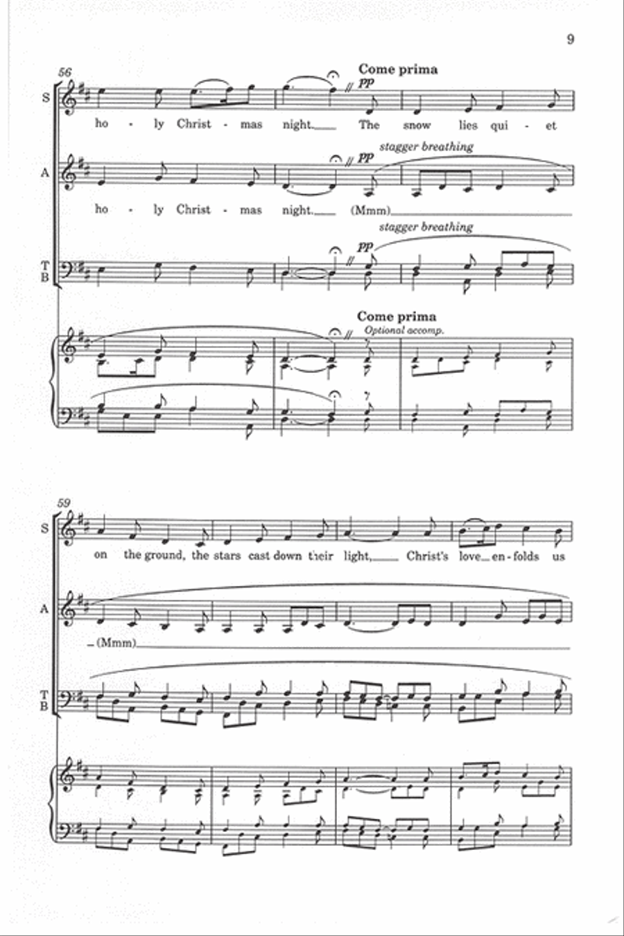 This Holy Christmas Night 4-Part scores gallery preview page 8