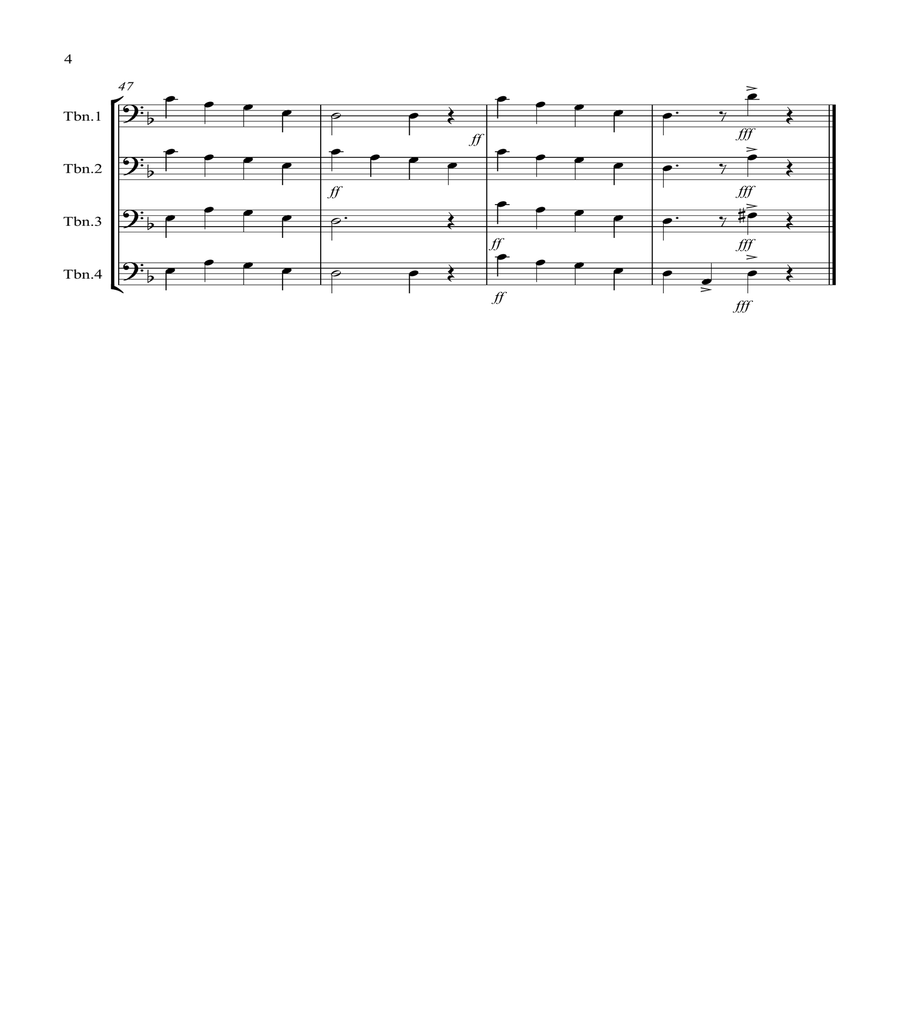 Drunken Sailor for Trombone Quartet image number null