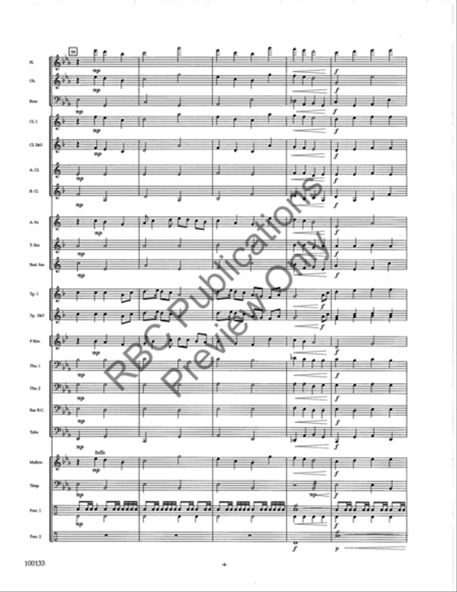 Along The Rio Grande (Score) Concert Band scores gallery preview page 7