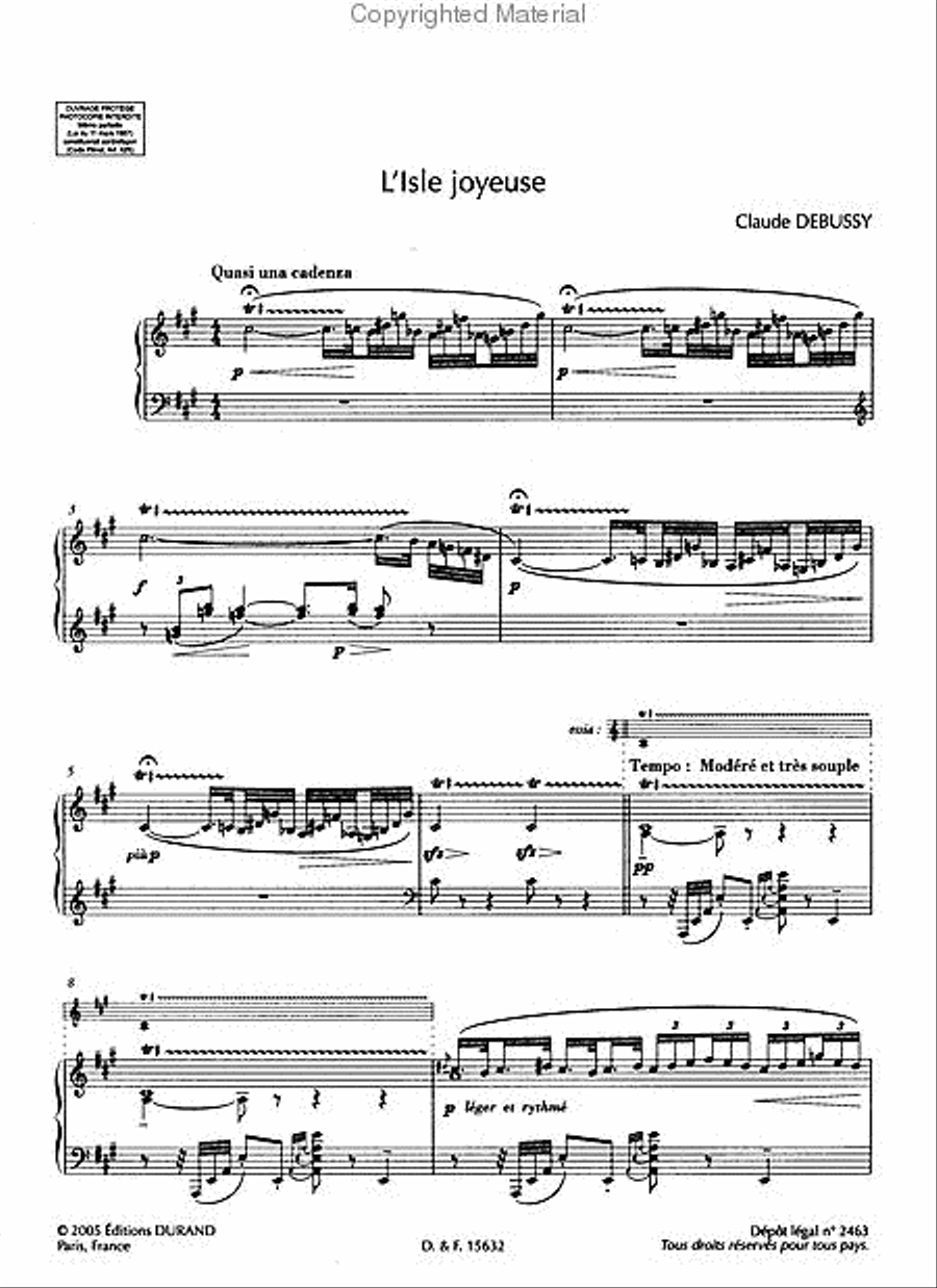L'Isle Joyeuse Piano Solo scores gallery preview page 2