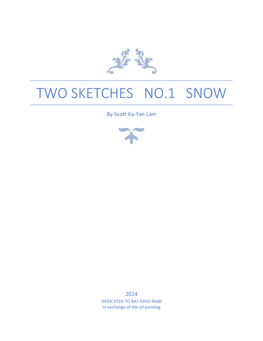 Two Sketches Op.11 Two Sketches Op.11 Piano Solo scores gallery preview page 1