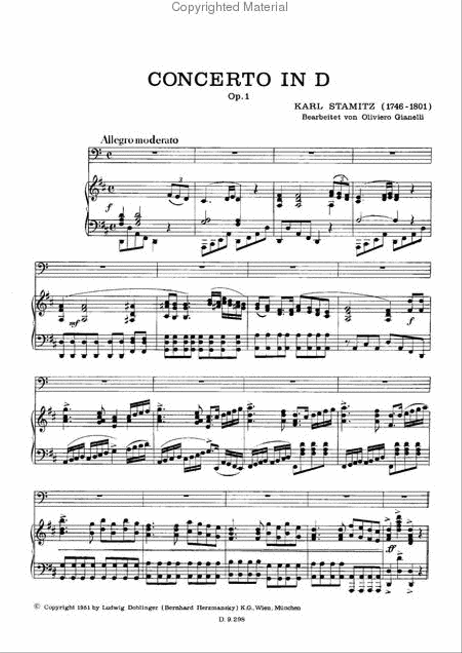 Concerto D-Dur Double Bass scores gallery preview page 2