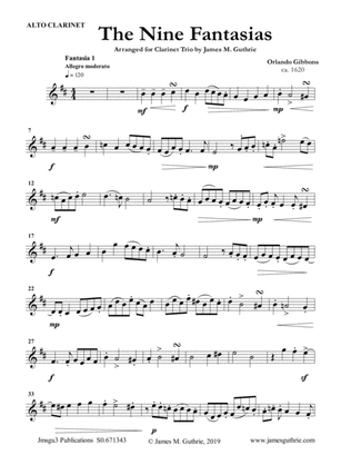 Gibbons: The Nine Fantasias for Clarinet Trio