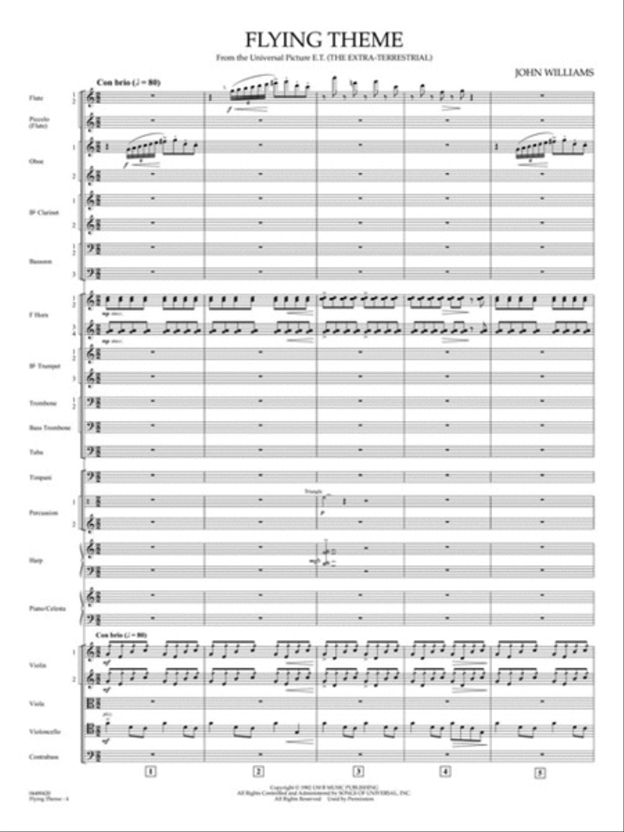 Flying Theme (from E.T.: The Extra-Terrestrial) Full Orchestra scores gallery preview page 3