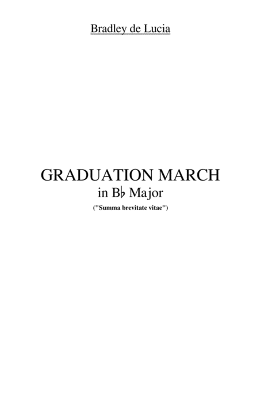 Graduation March in B-flat Major (2019) (Full Orchestra) (Original) Full Orchestra scores gallery preview page 1