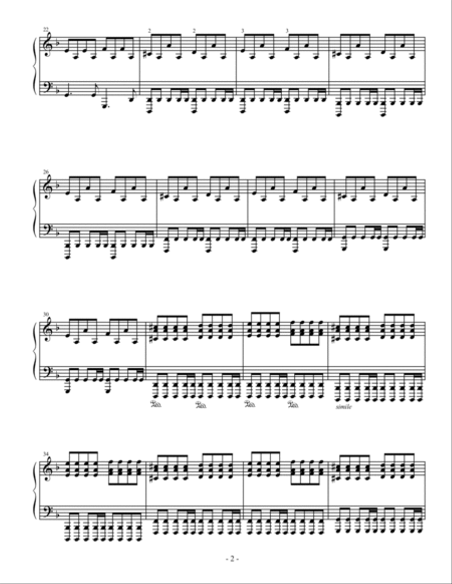 In The House - In A Heartbeat (cue) Piano Solo scores gallery preview page 2