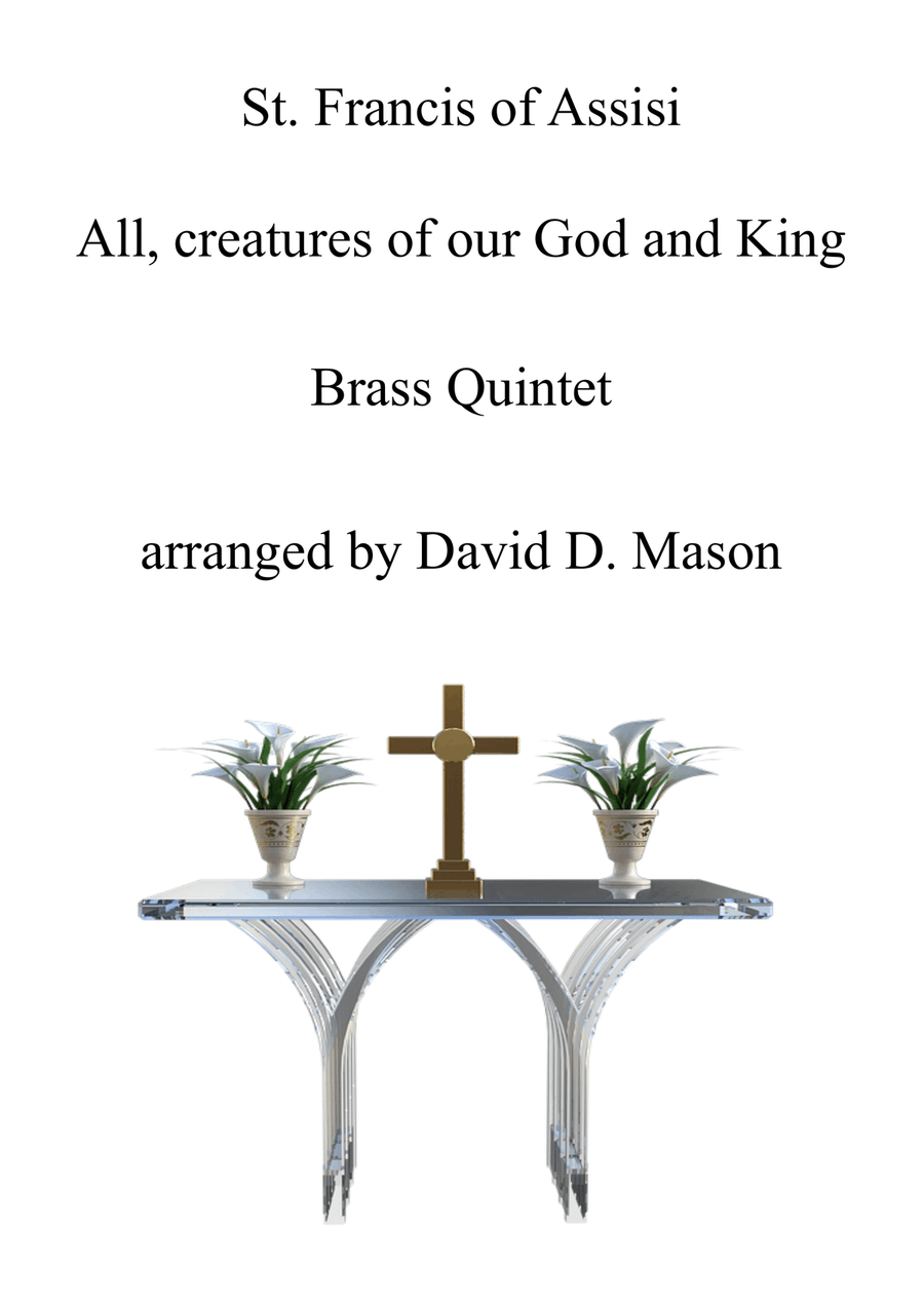 All, creatures of our God and King Brass Ensemble scores gallery preview page 1