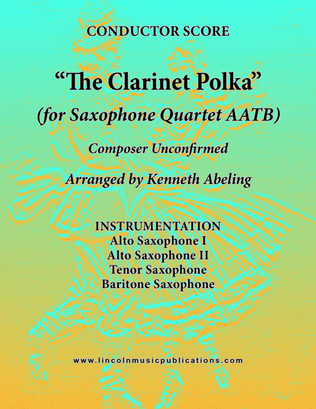 Book cover for Clarinet Polka (for Saxophone Quartet AATB)