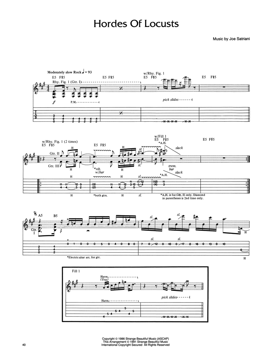 Hordes Of Locusts Acoustic Guitar scores gallery preview page 1