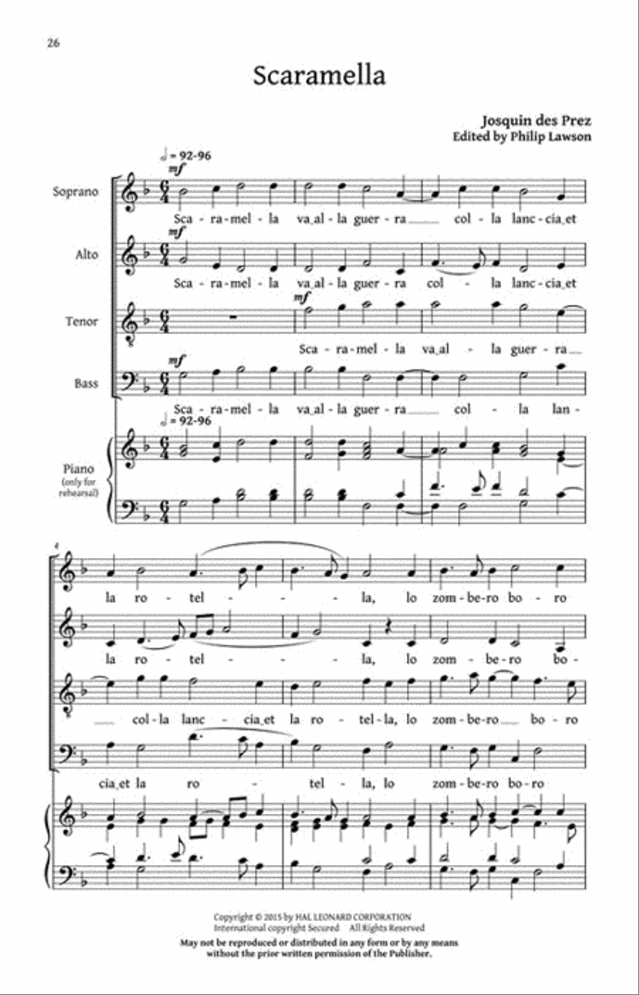 Five Renaissance Editions A Cappella scores gallery preview page 6