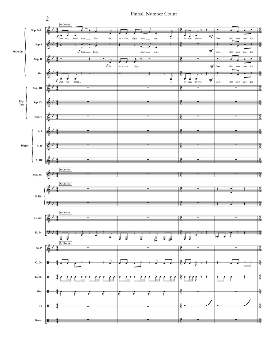Pinball Number Count Small Ensemble scores gallery preview page 2