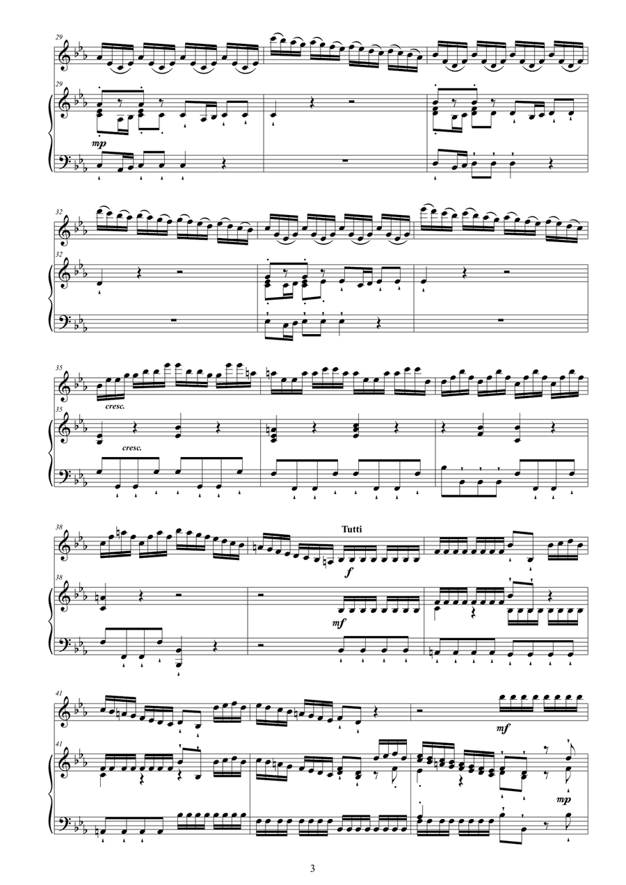 Vivaldi - Violin Concerto No.5 in E flat - La tempesta di mare - RV 253 Op.8 for Violin and Piano Vivaldi - Violin Concerto No.5 in E flat - La tempesta di mare - RV 253 Op.8 for Violin and Piano Violin Solo scores gallery preview page 3