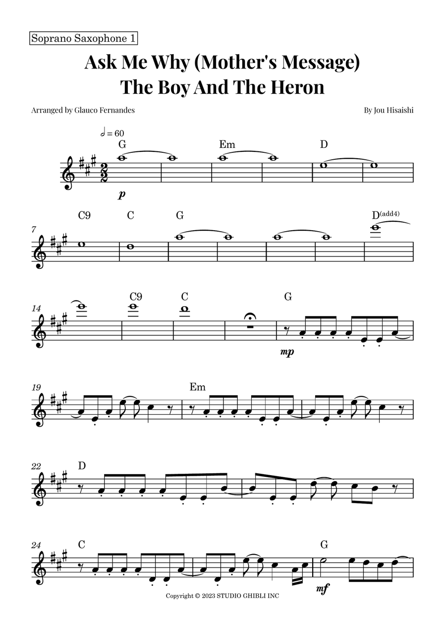 The Boy And The Heron Woodwind Duet scores gallery preview page 3