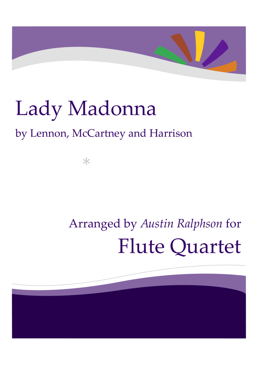 Lady Madonna Flute Quartet scores gallery preview page 1