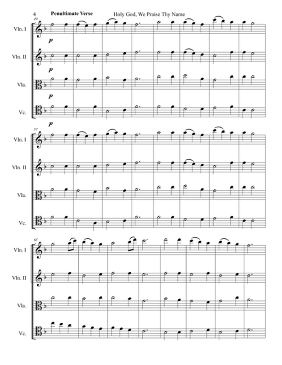 Holy God, We Praise Thy Name (Version for String Quartet/Quintet) image number null