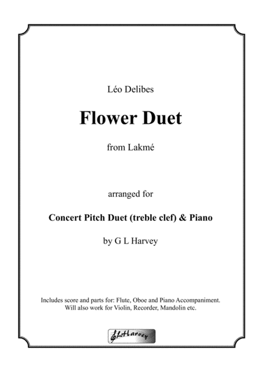 Flower Duet for Concert Pitch Duet (treble clef) & Intermediate Piano image number null
