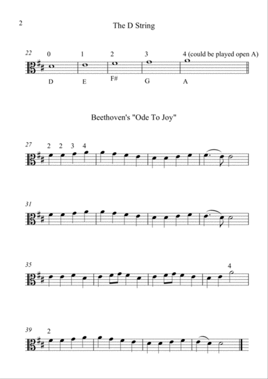 Learn the alto clef on the Viola Viola Solo scores gallery preview page 2