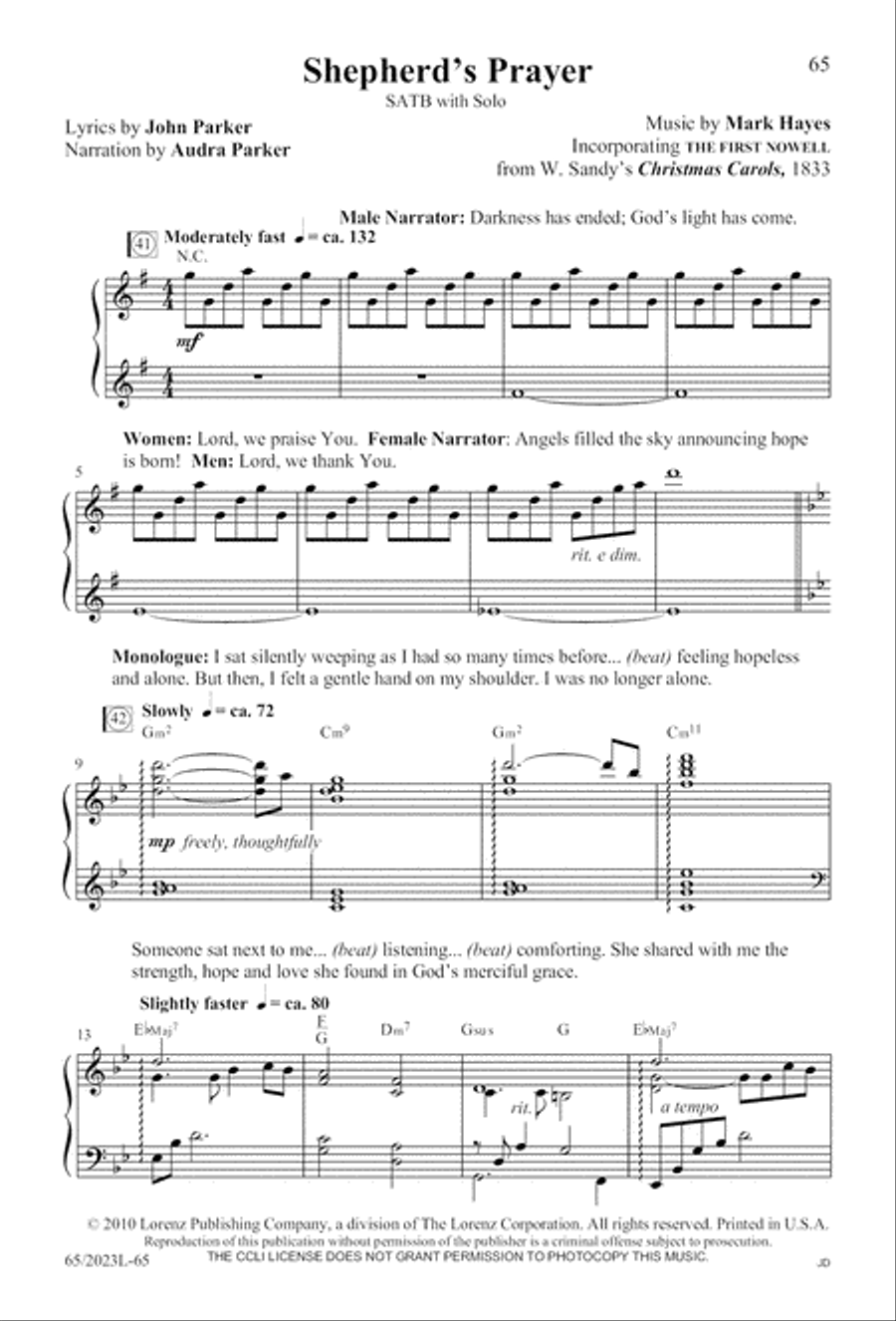 Child of Hope 4-Part scores gallery preview page 66