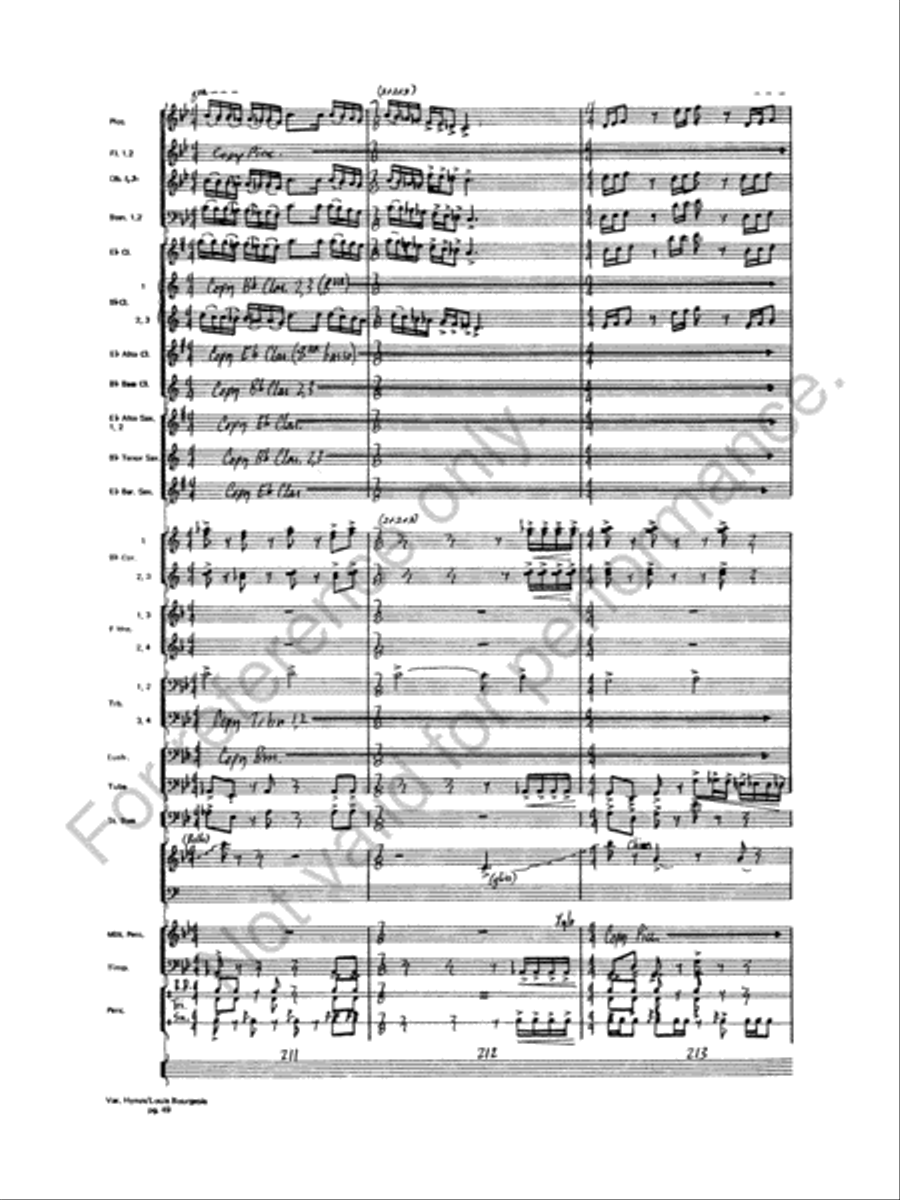 Variations On A Hymn By Louis Bourgeois Concert Band scores gallery preview page 50