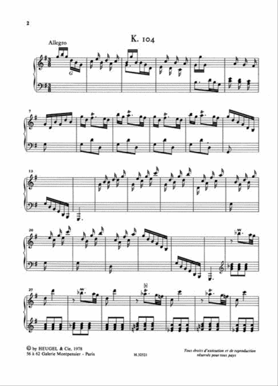 Sonates Volume 3 K104 - K155 Harpsichord scores gallery preview page 2