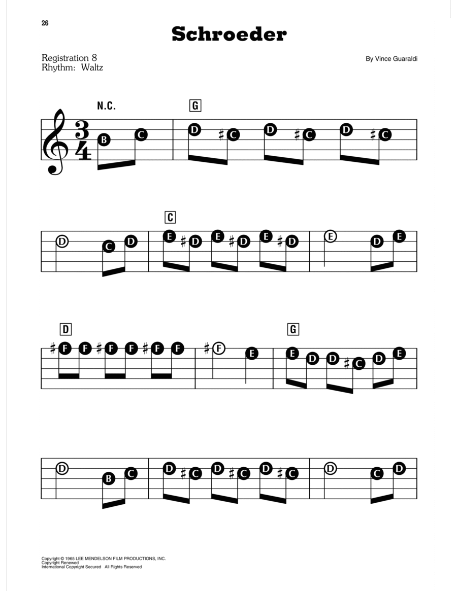 Schroeder Electronic Keyboard scores gallery preview page 1