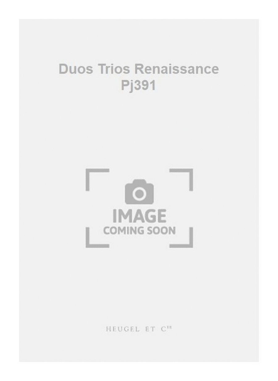 Duos Trios Renaissance Pj391 3-Part scores gallery preview page 1