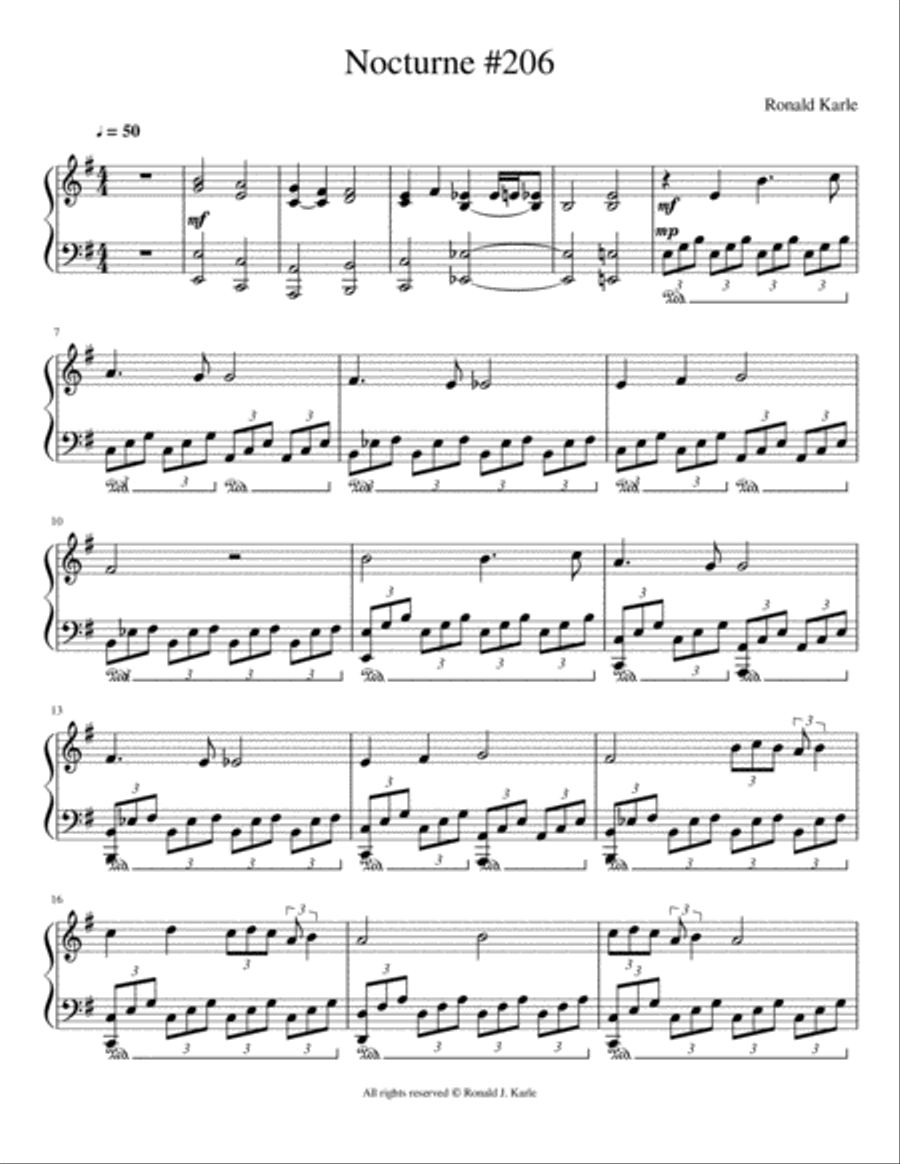 Nocturne #206 Nocturne #206 Piano Method scores gallery preview page 2