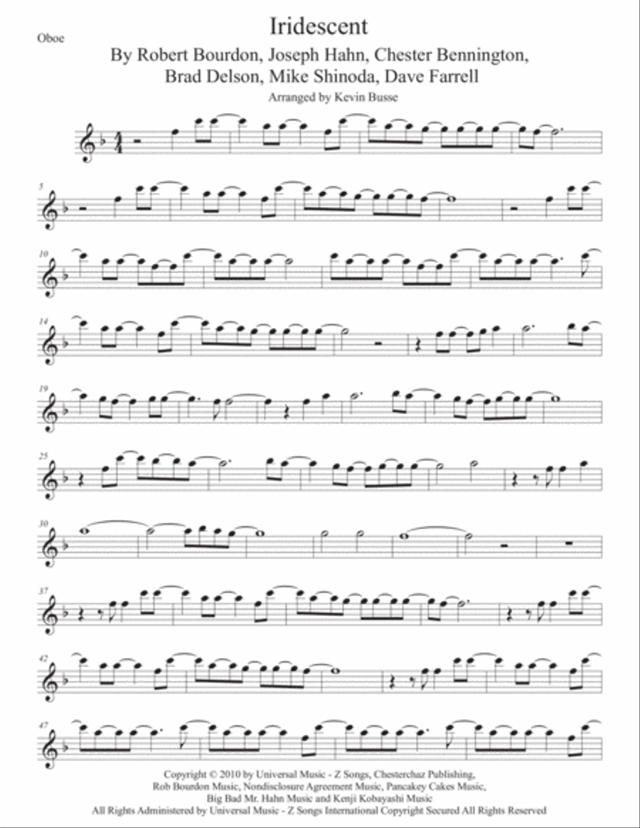 Iridescent Iridescent Oboe Solo scores gallery preview page 1