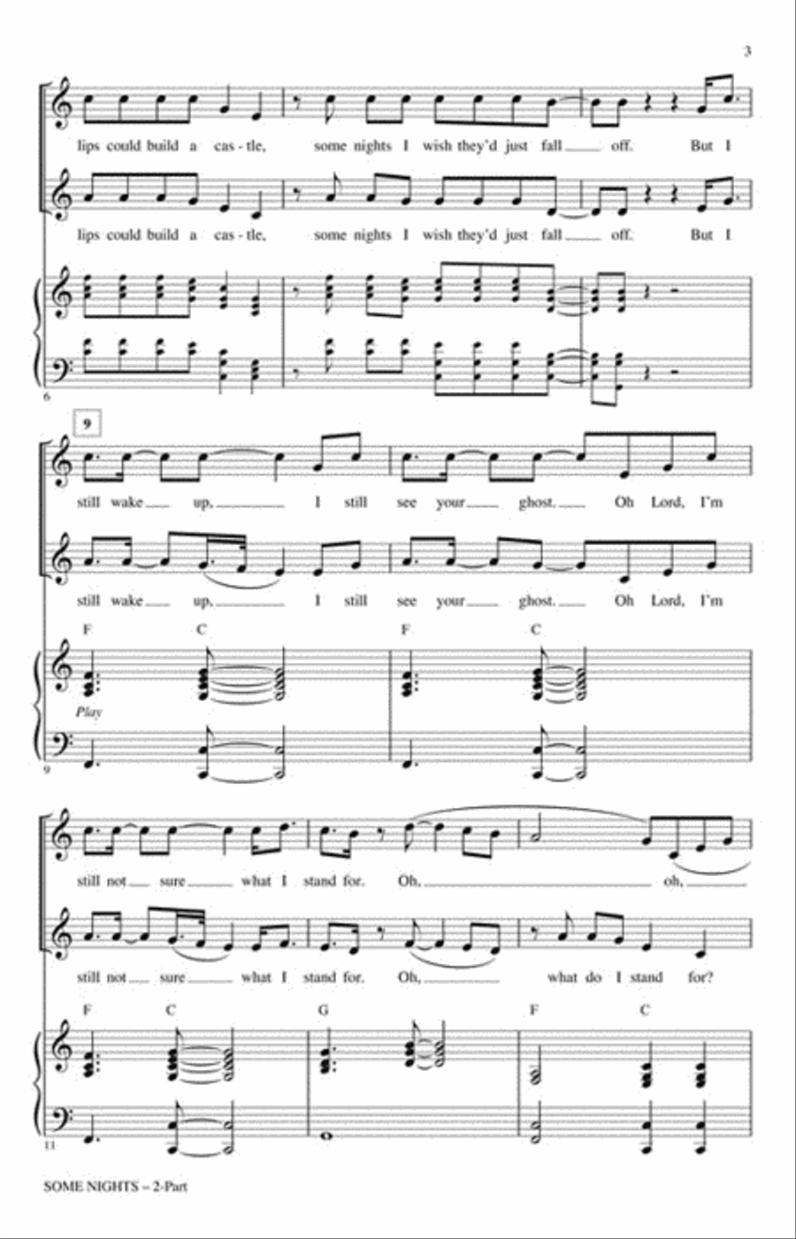 Some Nights Some Nights 2-Part scores gallery preview page 3